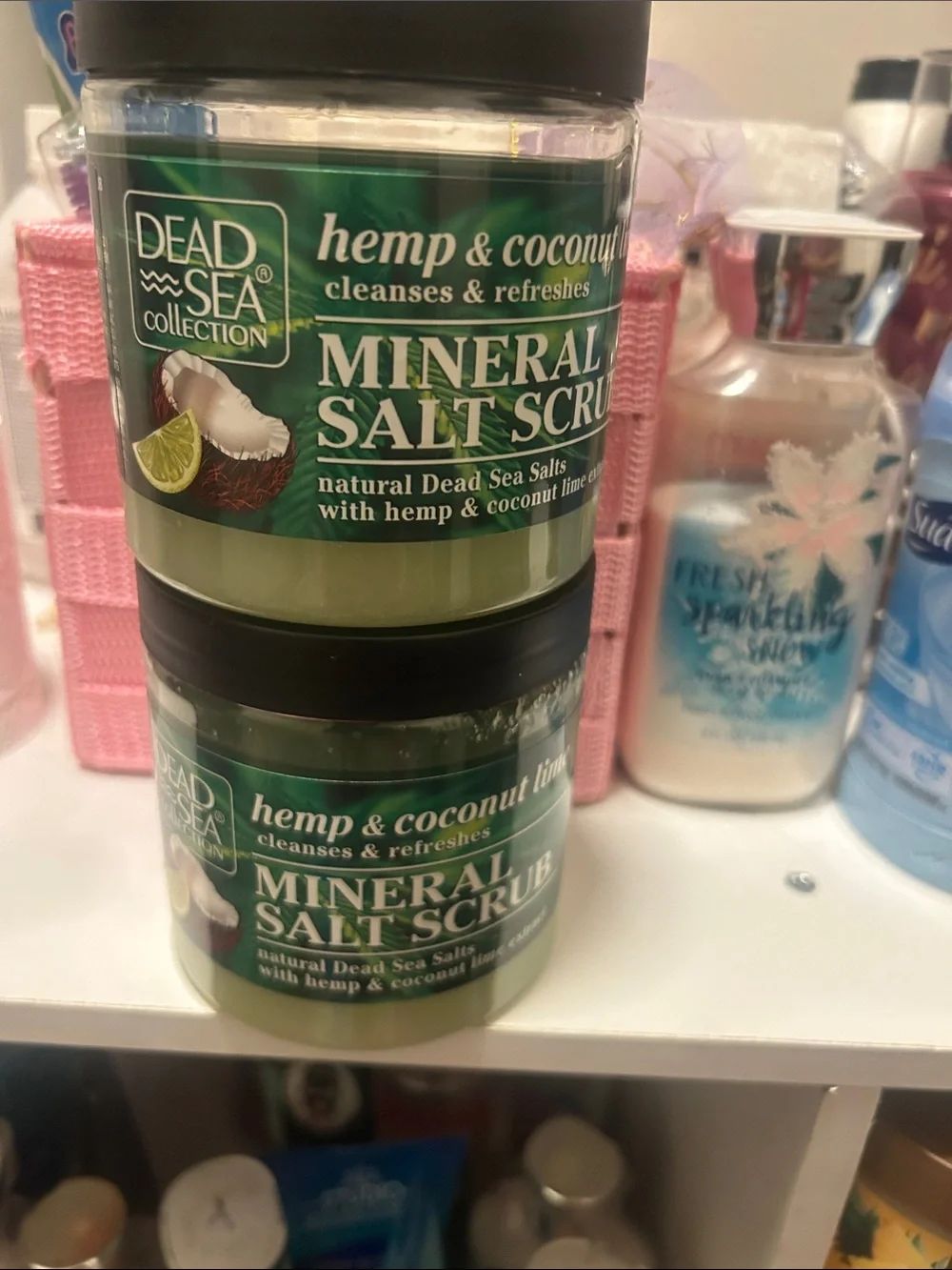 Hemp & Coconut Lime Mineral Salt Scrub - Green